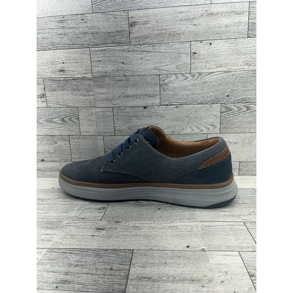 Men's Size‎ 10 Skechers Moreno Ederson 65981 Navy Blue Canvas Oxford Shoes
